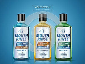 Mouth rinse package design