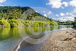 Mouth of Rio Miel river near Baracoa, Cu photo