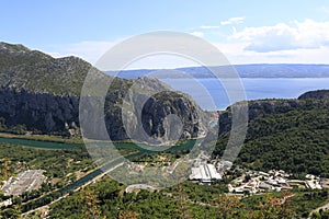 The mouth of the river Cetina