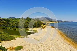 Mouth of Senia River in Vinaros, Spain