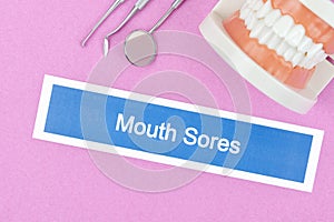 Mouth Sores dental disease and teeth model photo