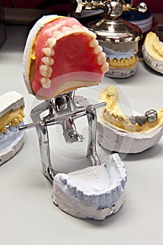 Mouth support device for wax teeth model