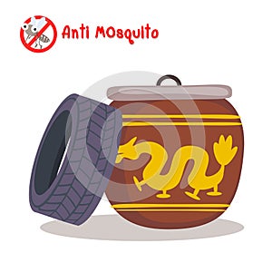 Anti Mosquto with Lotion Vector.