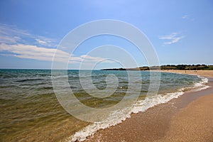 The mouth of the Veleka river at Sinemorets, Bulgaria