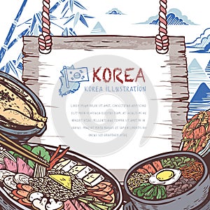 Mouth-watering Korean food