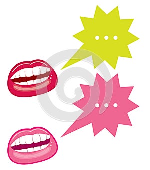 Mouths and speech bubbles photo