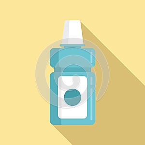 Mouthwash icon flat vector. Dental clean