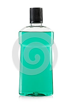 Mouthwash isolated on white background