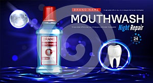 Mouthwash night repair promo poster