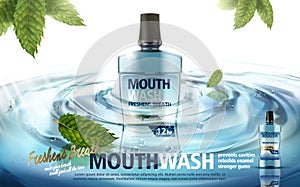 Mouthwash product ad