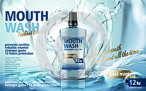 Mouthwash product ad