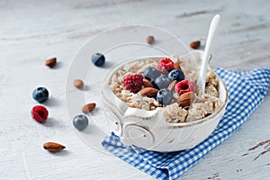 Mouthwatering fresh berries with cereal