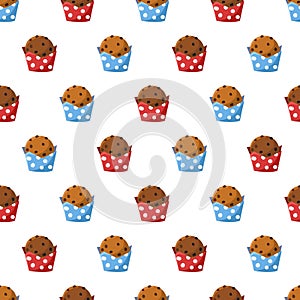 Mouthwatering Fresh Muffin Medley Vector Pattern