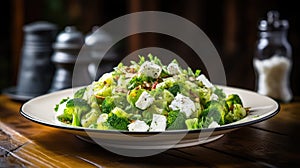 mouthwatering salad broccoli fresh photo