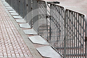 Movable metal barriers photo