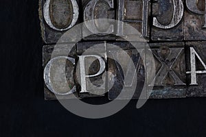 movable type alphabet set