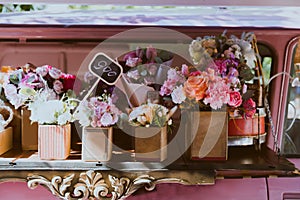 Movable vintage flower shop