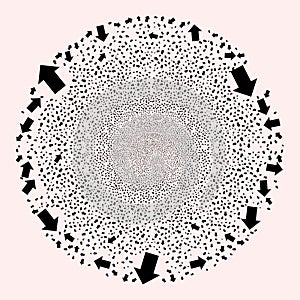 Move Arrow Icon Mosaic Burst Round Globula
