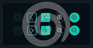 Move arrow and zoom buttons UI elements kit