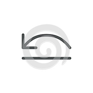 Move backward flat color ui icon