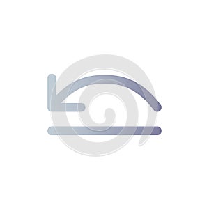 Move backward flat gradient color ui icon