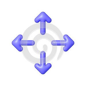 Move 3d icon mouse vector. Pointer cursor. Computer mouse click cursor. Vector design element