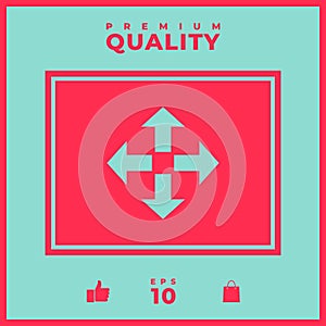 Move icon symbol. Graphic elements for your design