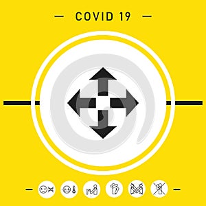 Move icon symbol. Graphic elements for your design