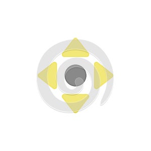 Move, map icon. Simple color vector elements of navigation icons for ui and ux, website or mobile application