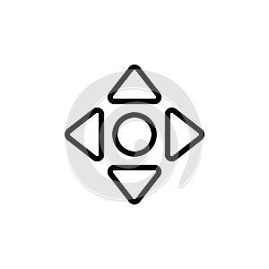 Move, map icon. Simple line, outline vector elements of navigation icons for ui and ux, website or mobile application