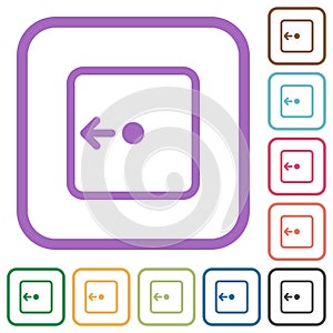 Move object left simple icons