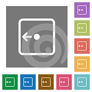 Move object left square flat icons