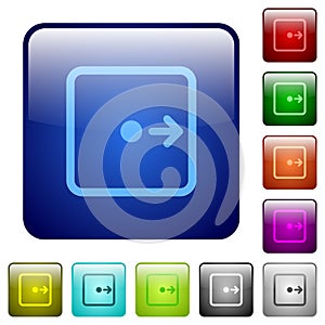 Move object right color square buttons