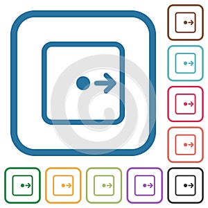 Move object right simple icons