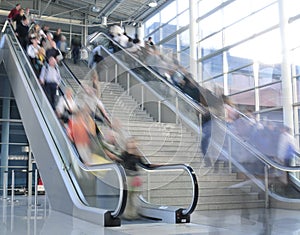 Move people on escalator