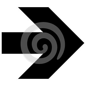 Move Right Raster Icon Flat Illustration