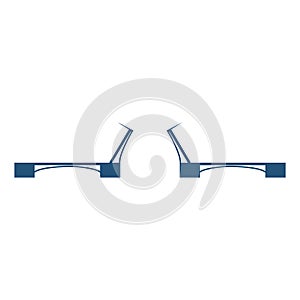 Moveable or movable bridge moves to allow passage for boats