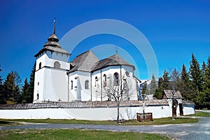 The Virgin Mary church from Liptovska Mara - Museum of Liptov village - open-air museum in Pribylina.