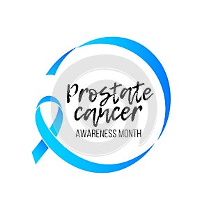 Movember men health man prostate cancer November awareness month vector blue ribbon