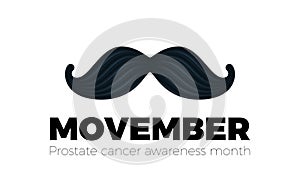 Movember men health man prostate cancer November awareness month vector mustache