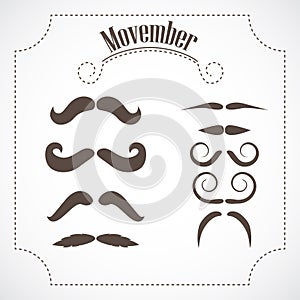 Movember mustache set