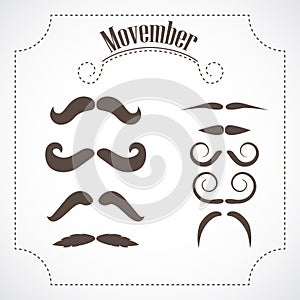 Movember mustache set photo