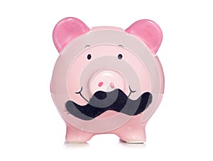 Movember piggy bank photo