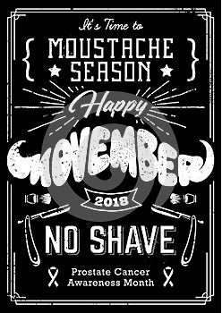 Movember Poster Vintage Design