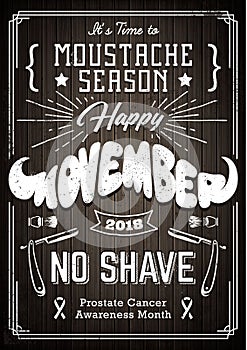 Movember Poster Vintage Design photo