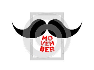 Movember. Vector mustache icon