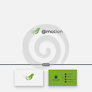 Movement abstract motion logo bird digital