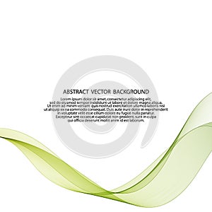 The movement of colored wave lines on a white background. eps 10