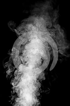 Movement of smoke with background is dark.