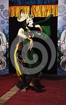 A movement in Traditional Mask Malang Dance Performence